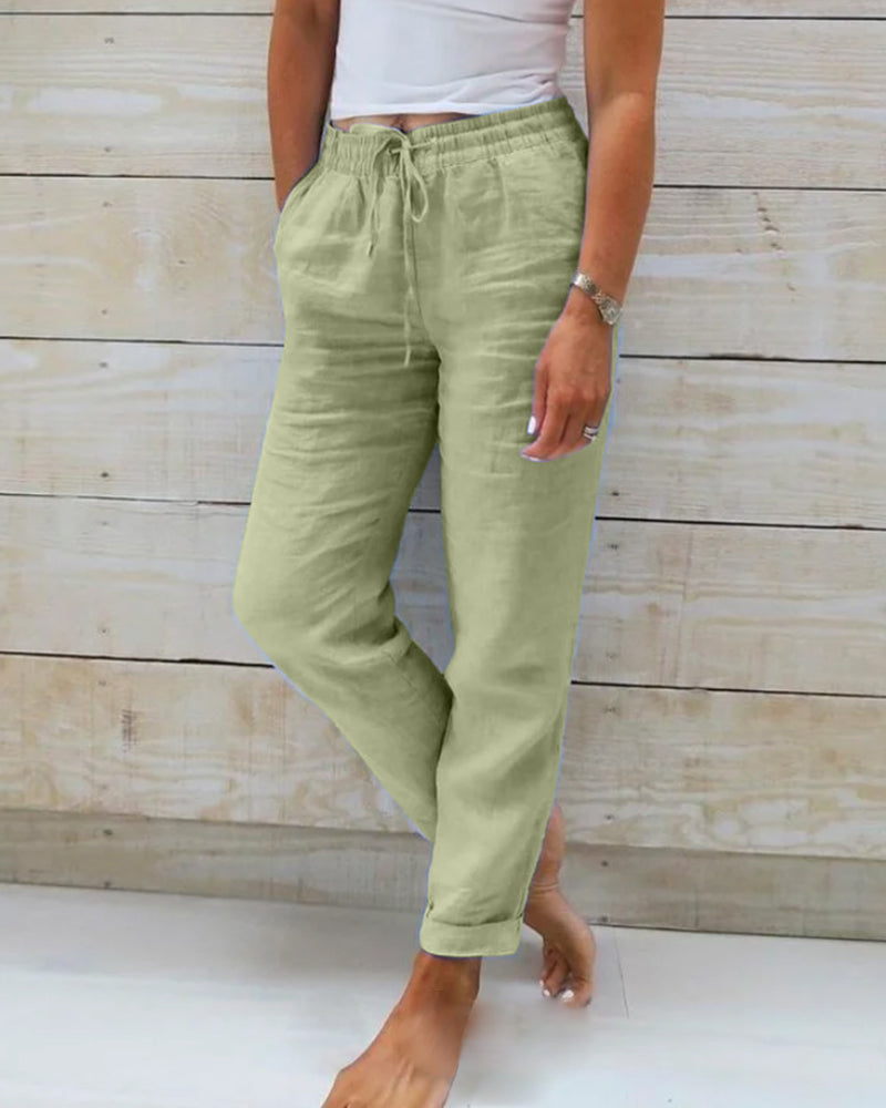 Monica™ Pants with Elastic Waistband Cotton&Linen blend (1+1 FREE)