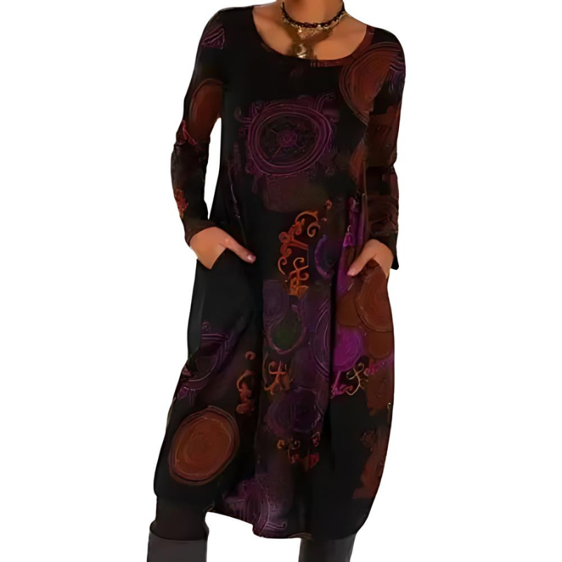 Felicity™ Long-Sleeve Printed Tunic Dress