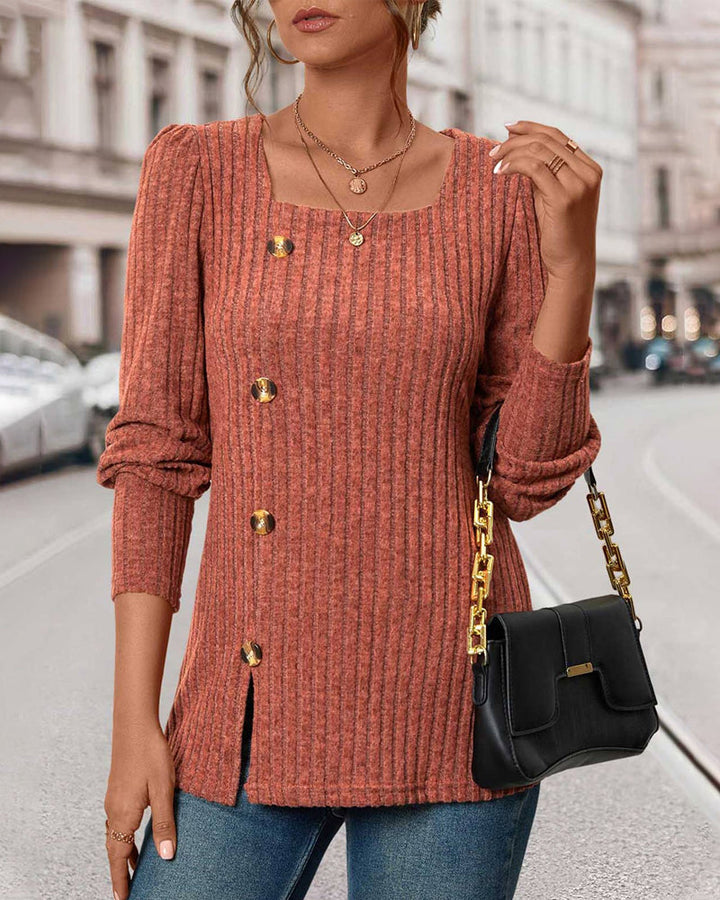 Poppy™ Stylish Ribbed Knit Top