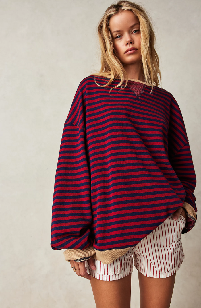 Mila™ Loose Striped Pullover