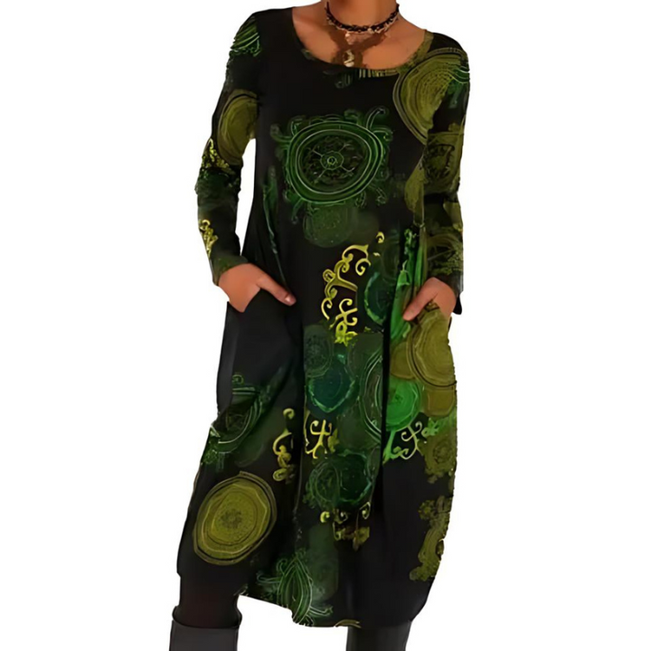 Felicity™ Long-Sleeve Printed Tunic Dress