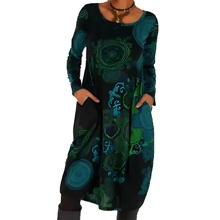 Felicity™ Long-Sleeve Printed Tunic Dress