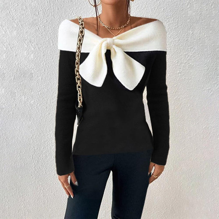 Fiona™ Off-Shoulder Bow Sweater