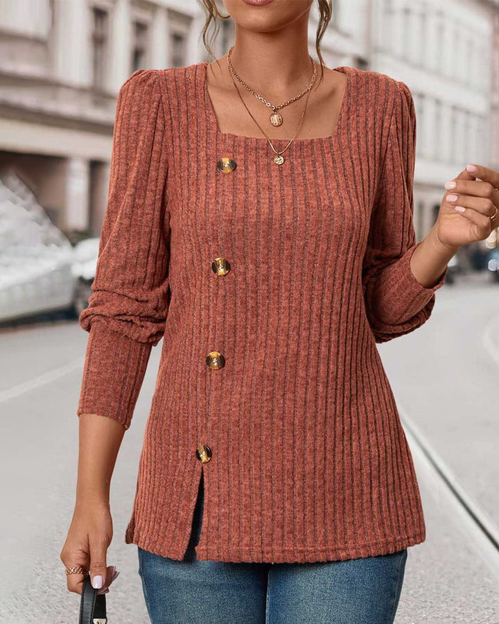 Poppy™ Stylish Ribbed Knit Top