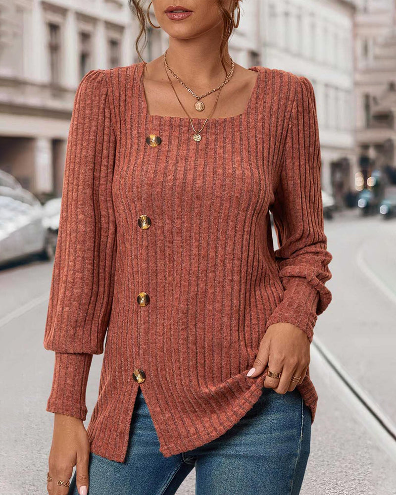 Poppy™ Stylish Ribbed Knit Top