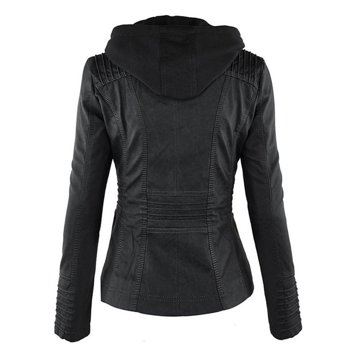 Lauren™ Stylish Hooded Leather Jacket