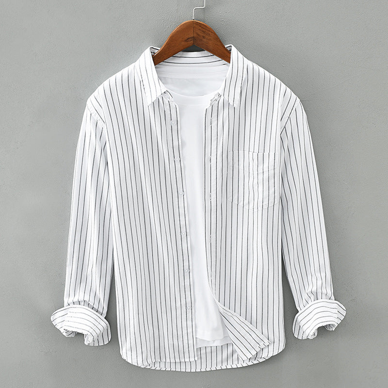 Nicholas™ Casual Striped Long-Sleeve Polo