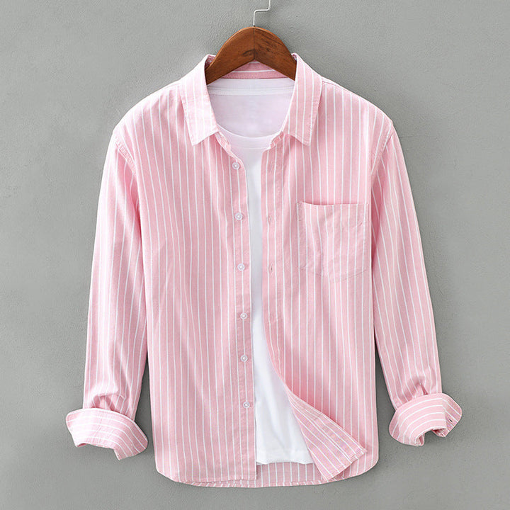 Nicholas™ Casual Striped Long-Sleeve Polo