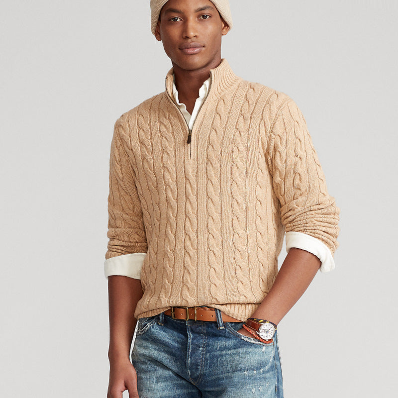 Maverick™ Cable-Knit Half-Zip Sweater