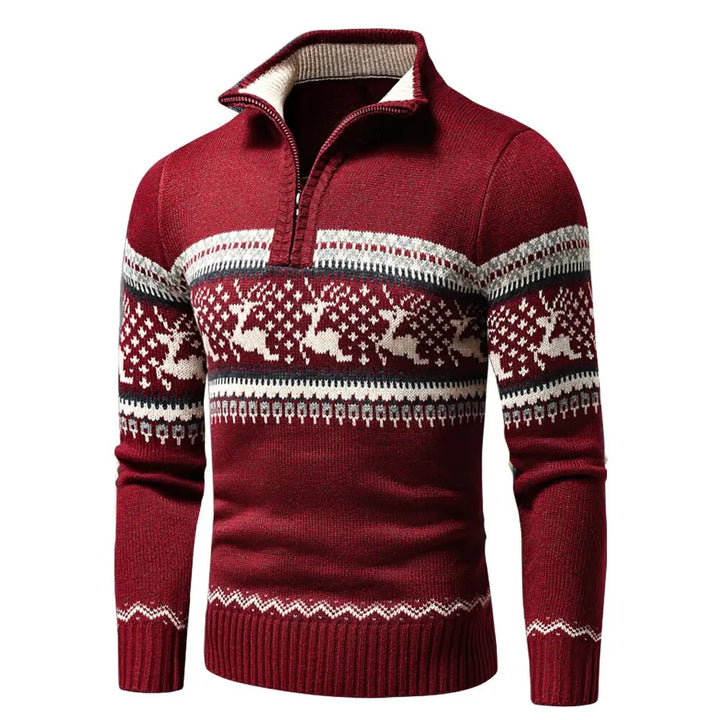 Ian™ Fair Isle Quarter-Zip Sweater