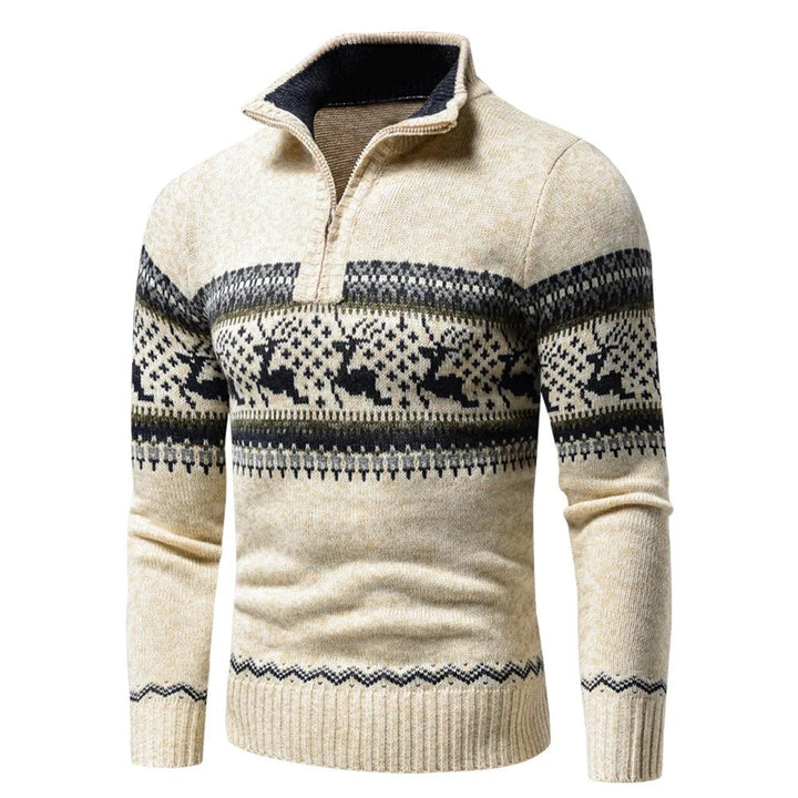 Ian™ Fair Isle Quarter-Zip Sweater