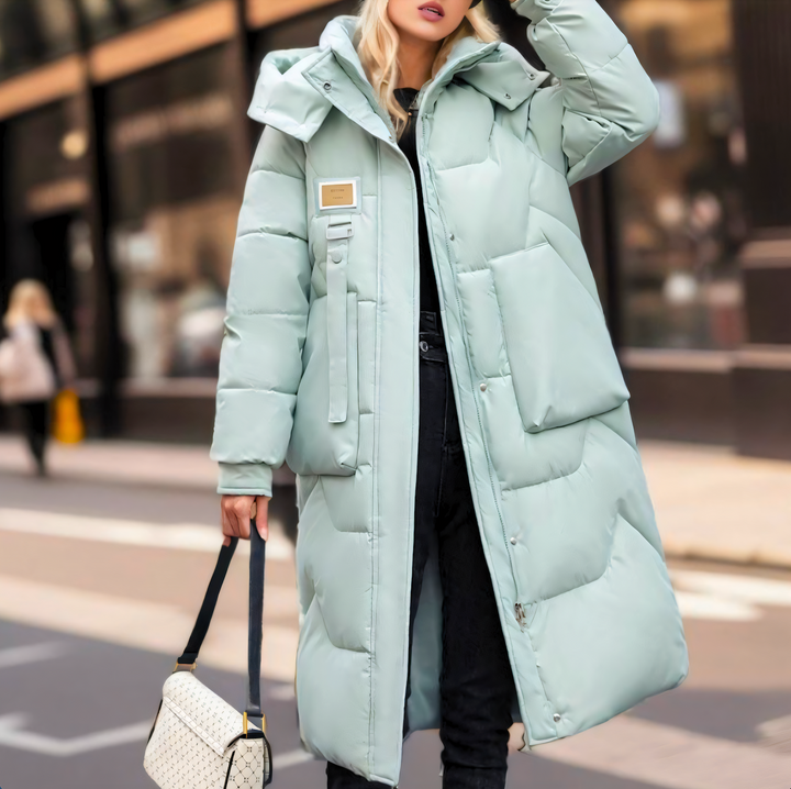 Celeste™ Long Hooded Puffer Coat