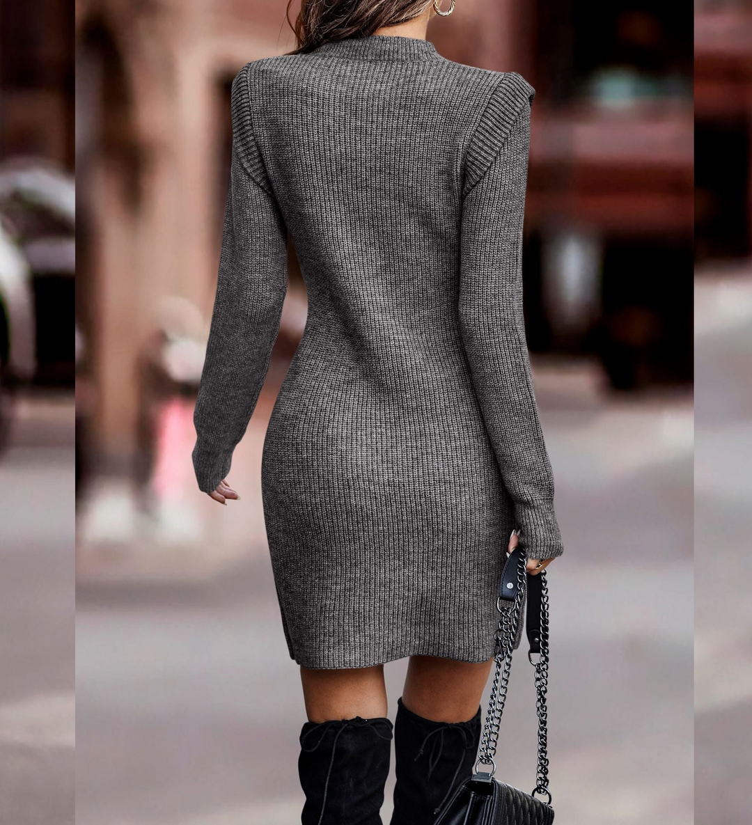 Maya™ Ribbed Knit Sweater Dress