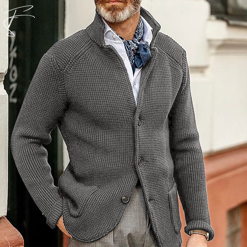 Clark™ Stand-Up Collar Cardigan