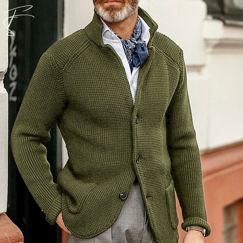 Clark™ Stand-Up Collar Cardigan