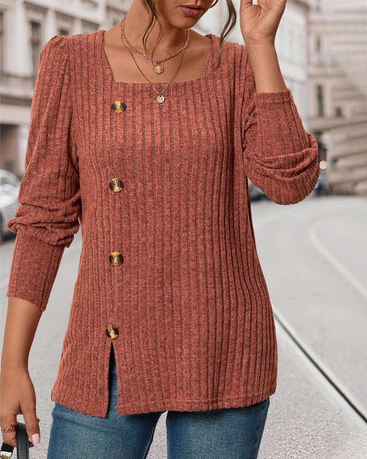 Poppy™ Stylish Ribbed Knit Top