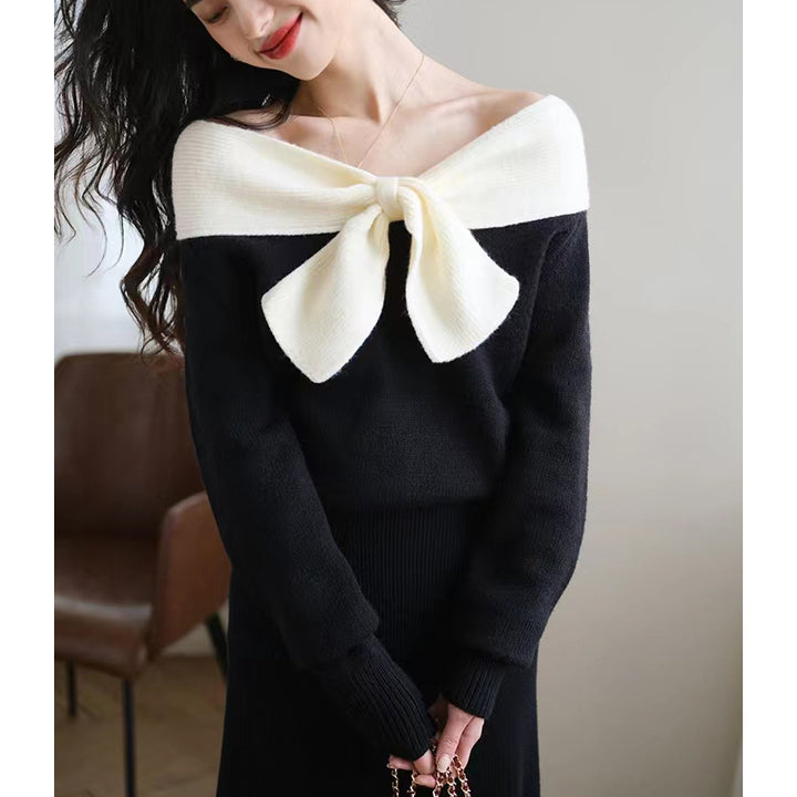 Fiona™ Off-Shoulder Bow Sweater