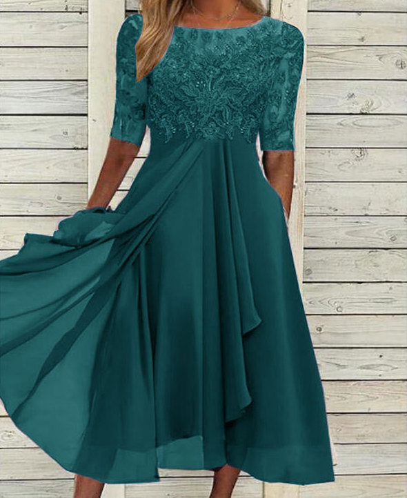 Maria™ Elegant Chiffon Dress