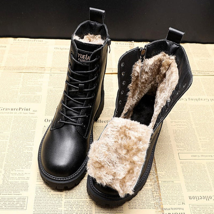 Eliana™ Fleece Leather Boots